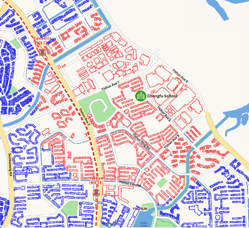 Map around Chongfu School