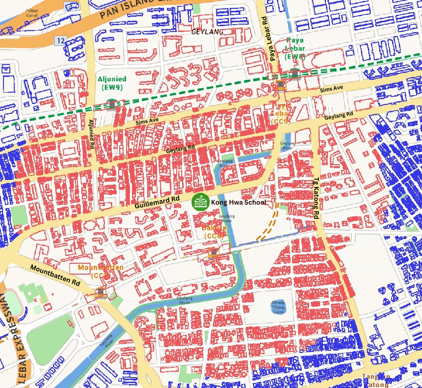 Map around Kong Hwa School