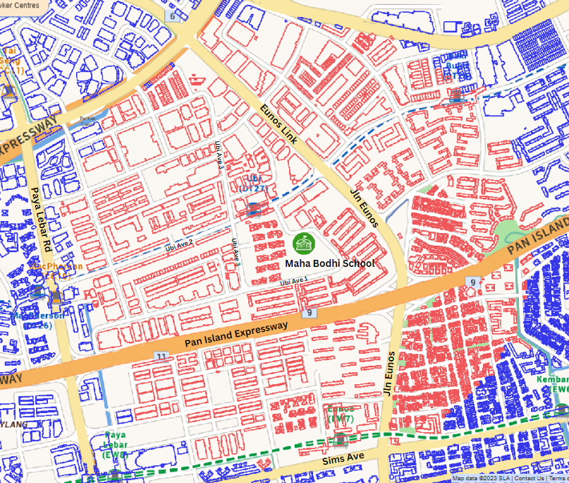 Map around Maha Bodhi School