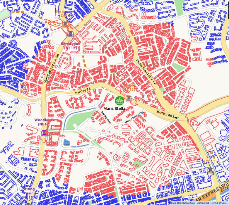 Map around Maris Stella High School (Primary)